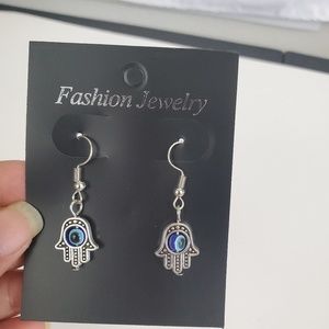 4 for $20 hamsa hand and evil eye earring